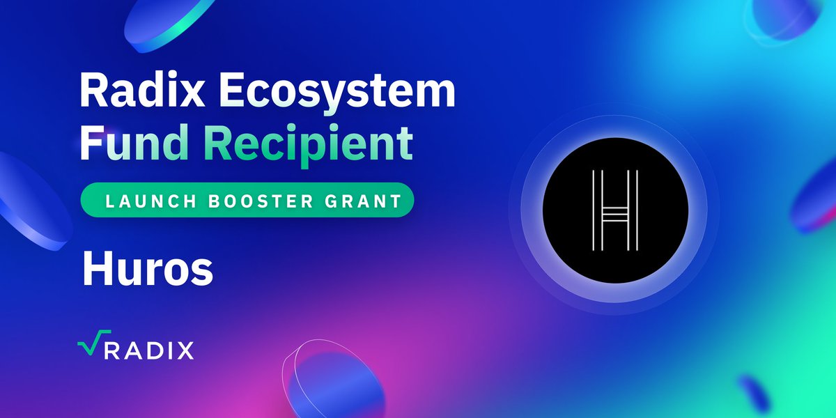 Radix Ecosystem Fund Recipient  - Huros ⌚️🍷

Another congrats goes to <a href="/huros_io/">Huros</a> for securing a Launch Booster Grant!

For those who appreciate luxury items, Huros is tokenizing high-end assets like whiskies, wines, and watches, reshaping digital ownership with SIGMA.