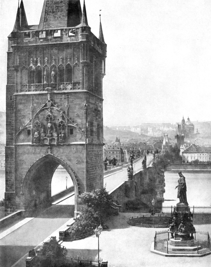 Prague. 

Charles Bridge, 1856

Old World wonder.