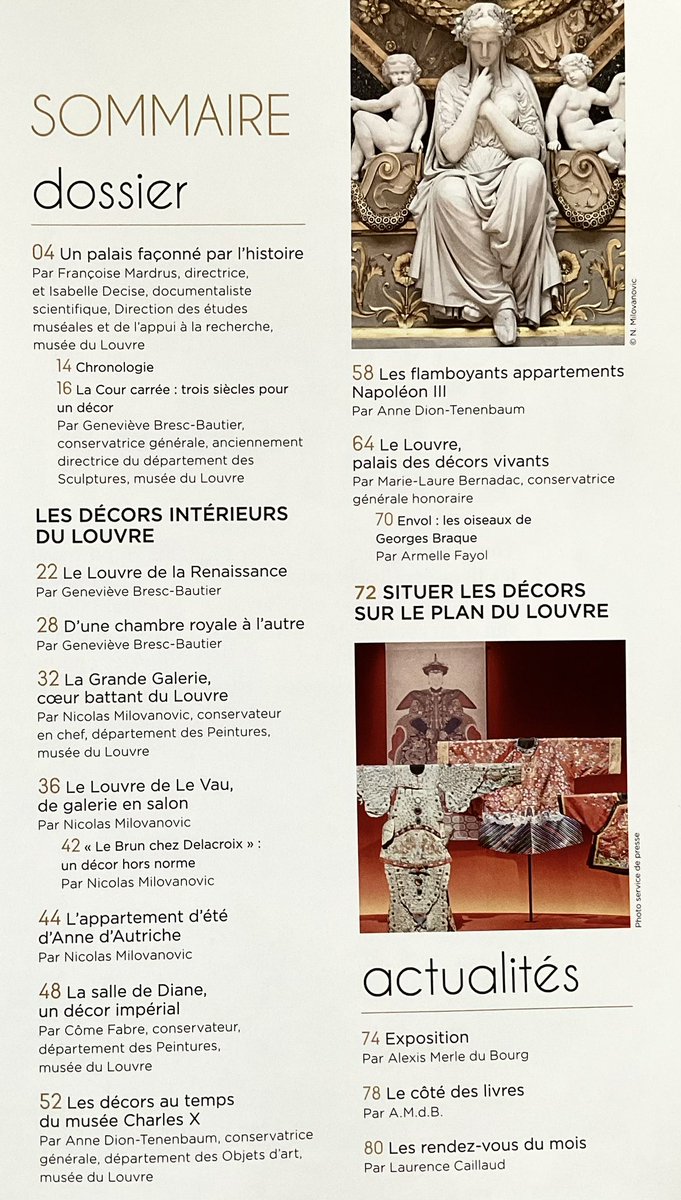Nicolas Milovanovic (@milovancavor) on Twitter photo Parution des Dossiers de l’art consacrés aux décors du Louvre, que tout amoureux du musée et du palais se doit d’avoir… <a href="/EditionsFaton/">Éditions Faton</a> 
↘️ le sommaire Parution des Dossiers de l’art consacrés aux décors du Louvre, que tout amoureux du musée et du palais se doit d’avoir… <a href="/EditionsFaton/">Éditions Faton</a> 
↘️ le sommaire