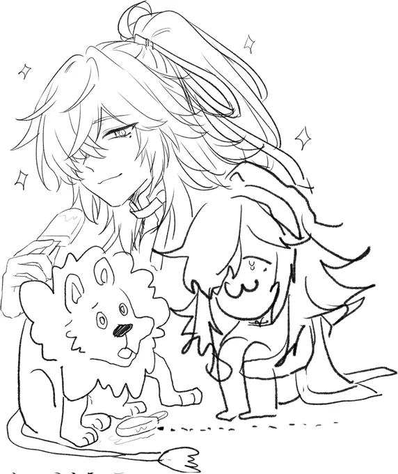 私の描いた🦁… 