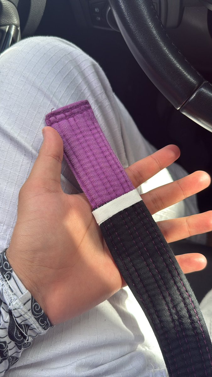 Não é muito, mas é trabalho honesto. Meu primeiro grau na faixa roxa!