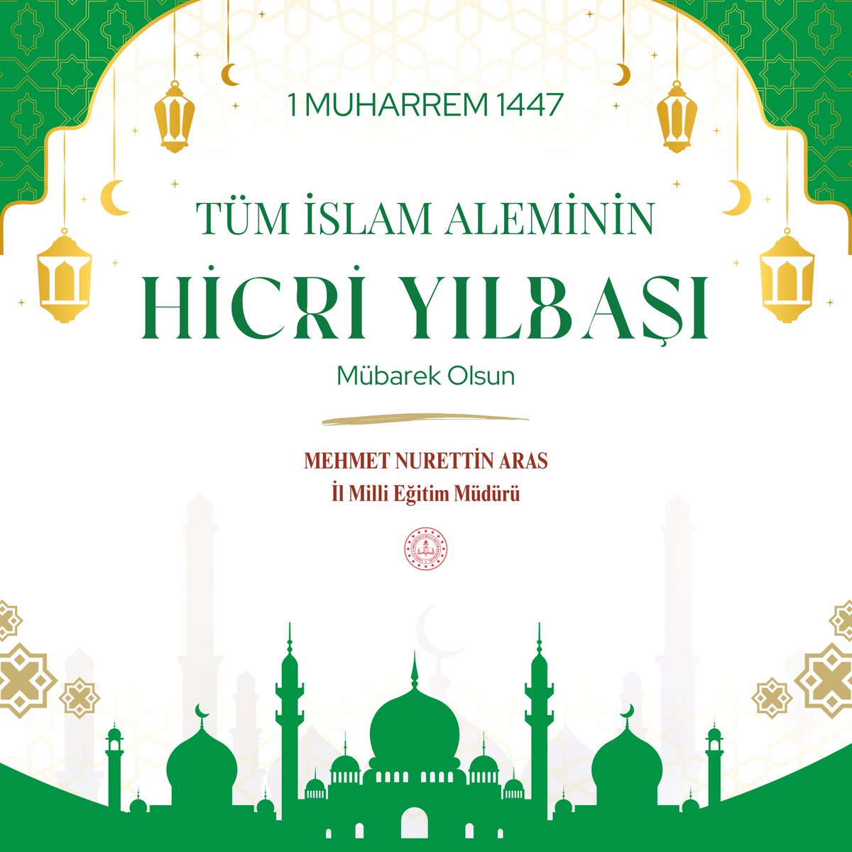 Hicri takvimin başlangıcı olan Muharrem ayına ulaşmanın huzurunu yaşıyoruz. Bu mübarek zaman diliminin; birlik, beraberlik ve manevi dirilişimize vesile olmasını temenni ediyorum.

Yeni Hicri yılın, eğitim camiamıza, aziz milletimize ve tüm İslam âlemine sağlık, huzur ve bereket