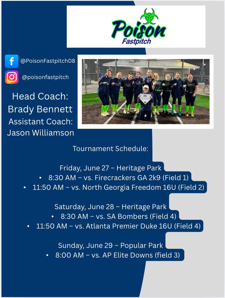 Come see us this weekend at the Owl City showcase! 
@poisonfastpitch08