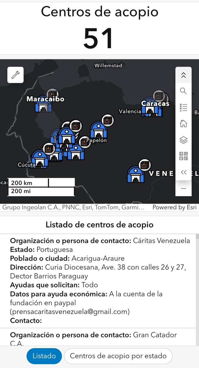 VE360_'s tweet image. Consulta el mapa y listado de centros de acopio verificados para apoyar a quienes más lo necesitan tras las lluvias en Venezuela.
Información recopilada y organizada por Helena Carpio, validada con periodistas, organizaciones y comunidad.
Link: venezuela360.org/arcgis/apps/ex…