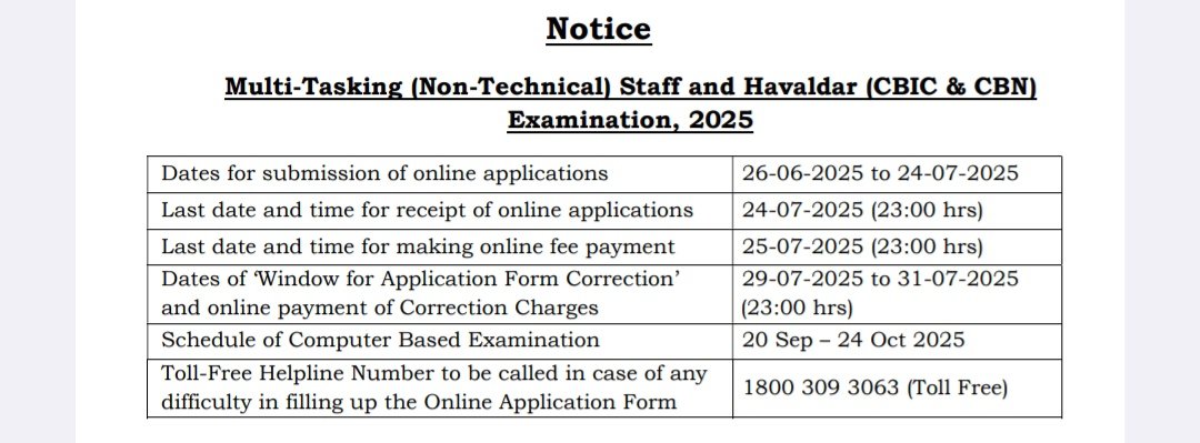 CivilsNetwork's tweet image. 🚨 Notification: SSC MTS 2025 

✅ आवेदन की तिथि: 26 जून से 24 जुलाई 2025

📌विज्ञापन Pdf- t.me/BpscNetwork/58…

#SSC #SSCMTS #SSC_MTS #MTS
