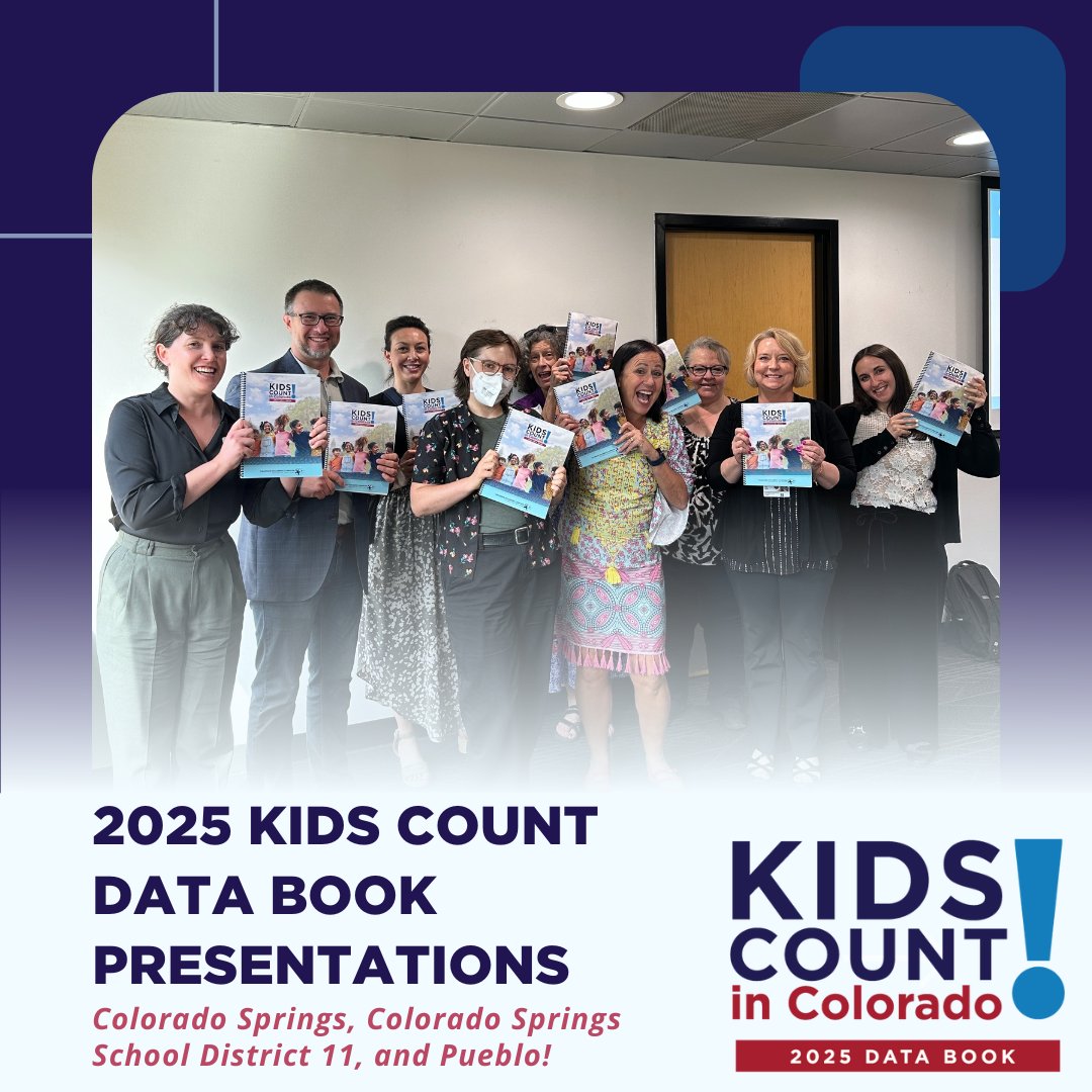 On the road! 🚗💨 Thank you <a href="/CityofCOS/">City of Colorado Springs</a>, Colorado Springs School District 11, and United Way of Pueblo County for hosting us yesterday and learning more about recent trends from the 2025 KIDS COUNT in Colorado! Data Book.

Access our county data profiles 👇
coloradokids.org/data/kids-coun…