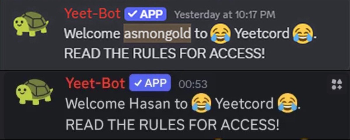 Awk20000's tweet image. Yeetcord just got a new URL, no more random numbers & letters
Get your drama fix in by clicking the link below
discord.gg/awk20000