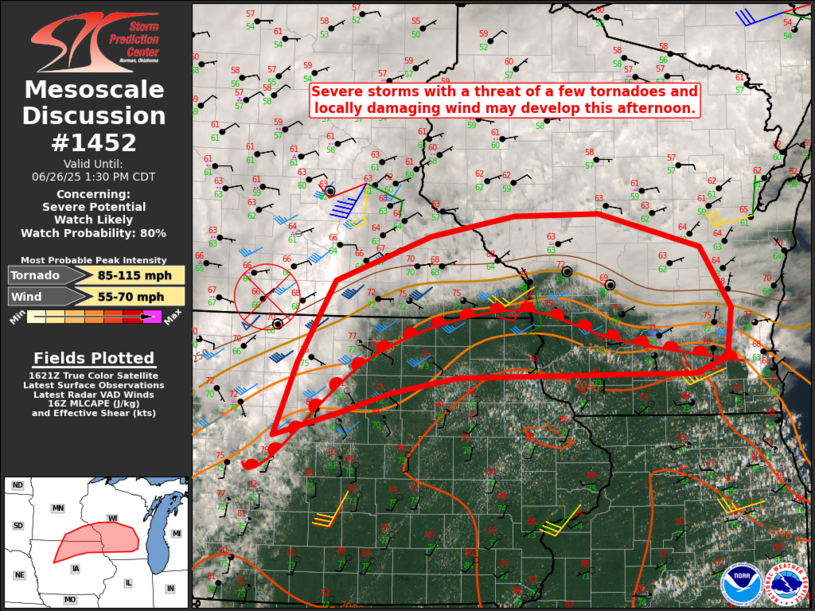 Here's the latest from SPC regarding today's severe weather threat: