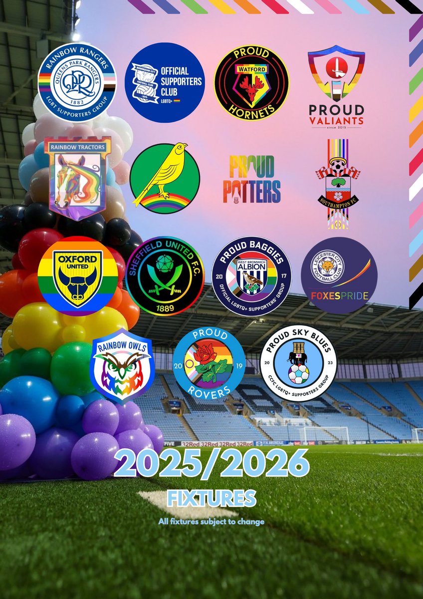 proudskyblues's tweet image. The 2025/2026 EFL Championship fixtures are FINALLY OUT and we’re already looking forward to seeing some friendly faces both on and off the pitch! #PUSB #FootballVHomophobia