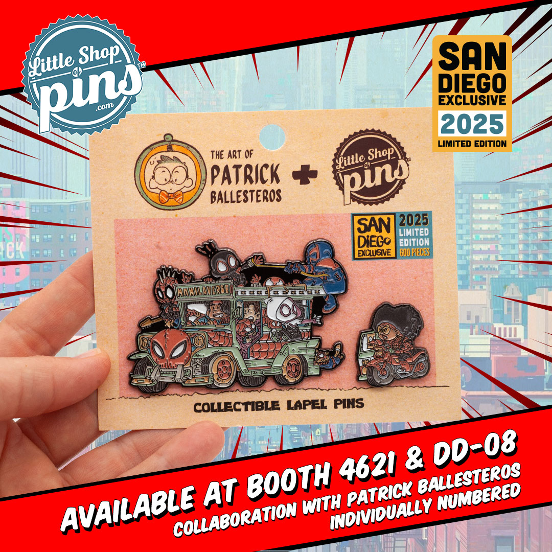 SDCC Unofficial Blog (@sd_comic_con) on Twitter photo .<a href="/littleshopofpin/">Little Shop of Pins</a> and <a href="/PatrickBallest/">Patrick Ballesteros SDCC Artist Alley DD-08</a> are teaming up for a spider-powered #SDCC exclusive pin, part of Patrick's "Jeepney Kultura" series: sdccblog.com/2025/06/littleโฆ .<a href="/littleshopofpin/">Little Shop of Pins</a> and <a href="/PatrickBallest/">Patrick Ballesteros SDCC Artist Alley DD-08</a> are teaming up for a spider-powered #SDCC exclusive pin, part of Patrick's "Jeepney Kultura" series: sdccblog.com/2025/06/littleโฆ