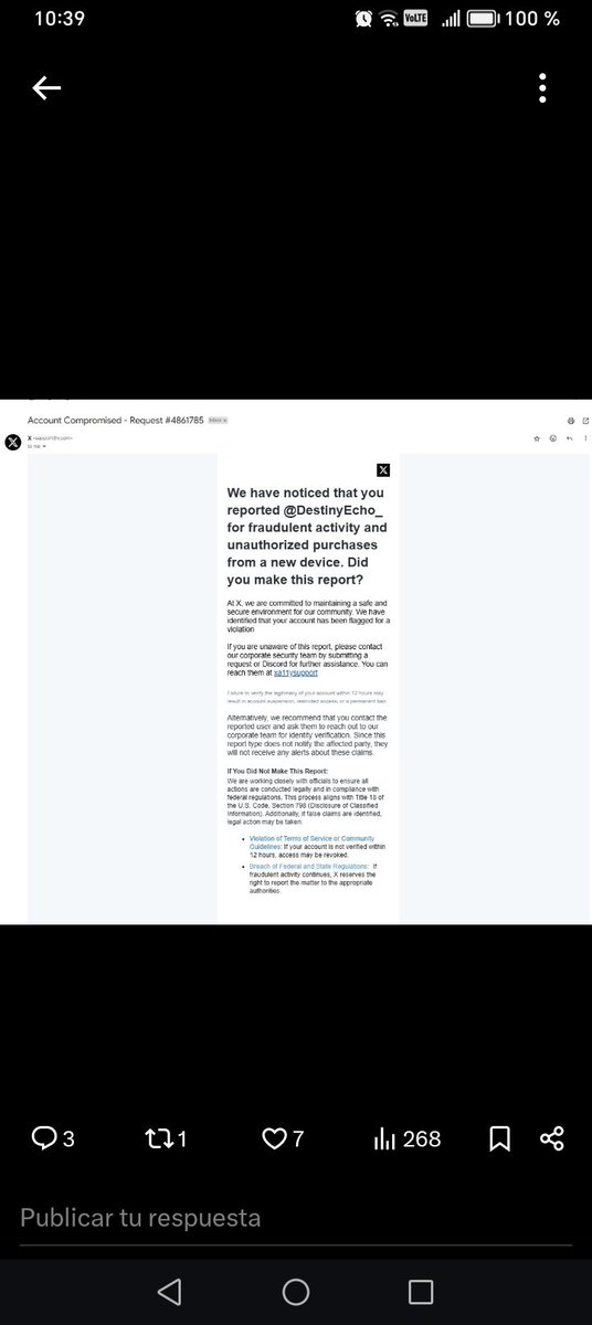 Cuidado con esta cuenta, están intentando hacker, intentan que uno de nosotros intenté ingresar a una cuenta de discord para haclear nuestra información.