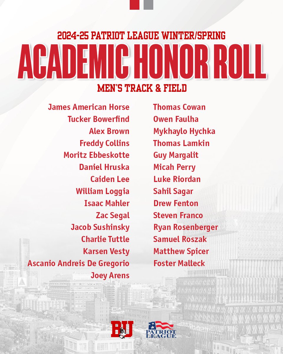 We've got 7⃣1⃣ <a href="/PatriotLeague/">Patriot League</a> Academic Honor Roll members this spring!

#GoBU