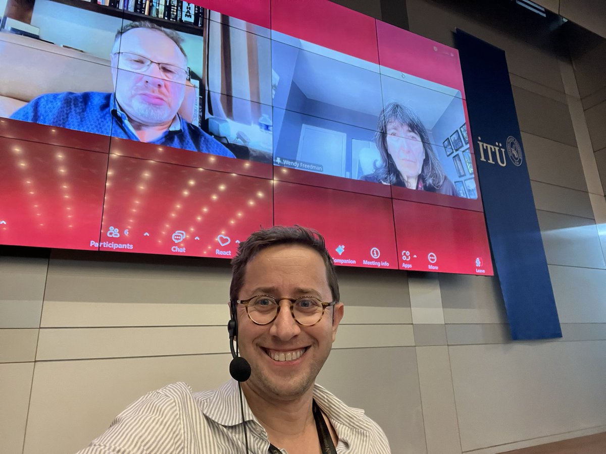 DScol's tweet image. Had a great time at CosmoVerse in Istanbul. This is me on a panel with a couple random call-ins 😀
