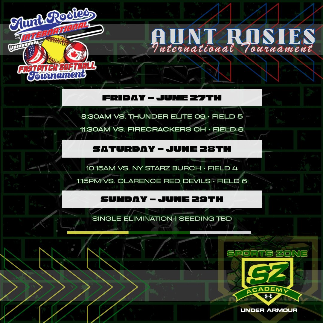 Alivia Henty (@aliviahenty2026) on Twitter photo Come catch my girls and I showing off our hard work at the Aunt Rosie's International Softball Tournament in Buffalo, NY this weekend! #HardWork #Catcher #class2026 <a href="/SZ_SB_Recruits/">Sports Zone Softball</a> <a href="/CoachMKWheat/">MK Wheat</a> <a href="/FisherSoftball/">FisherSoftball</a> <a href="/UticaUSoftball/">Utica Softball</a> 💚🖤 Come catch my girls and I showing off our hard work at the Aunt Rosie's International Softball Tournament in Buffalo, NY this weekend! #HardWork #Catcher #class2026 <a href="/SZ_SB_Recruits/">Sports Zone Softball</a> <a href="/CoachMKWheat/">MK Wheat</a> <a href="/FisherSoftball/">FisherSoftball</a> <a href="/UticaUSoftball/">Utica Softball</a> 💚🖤