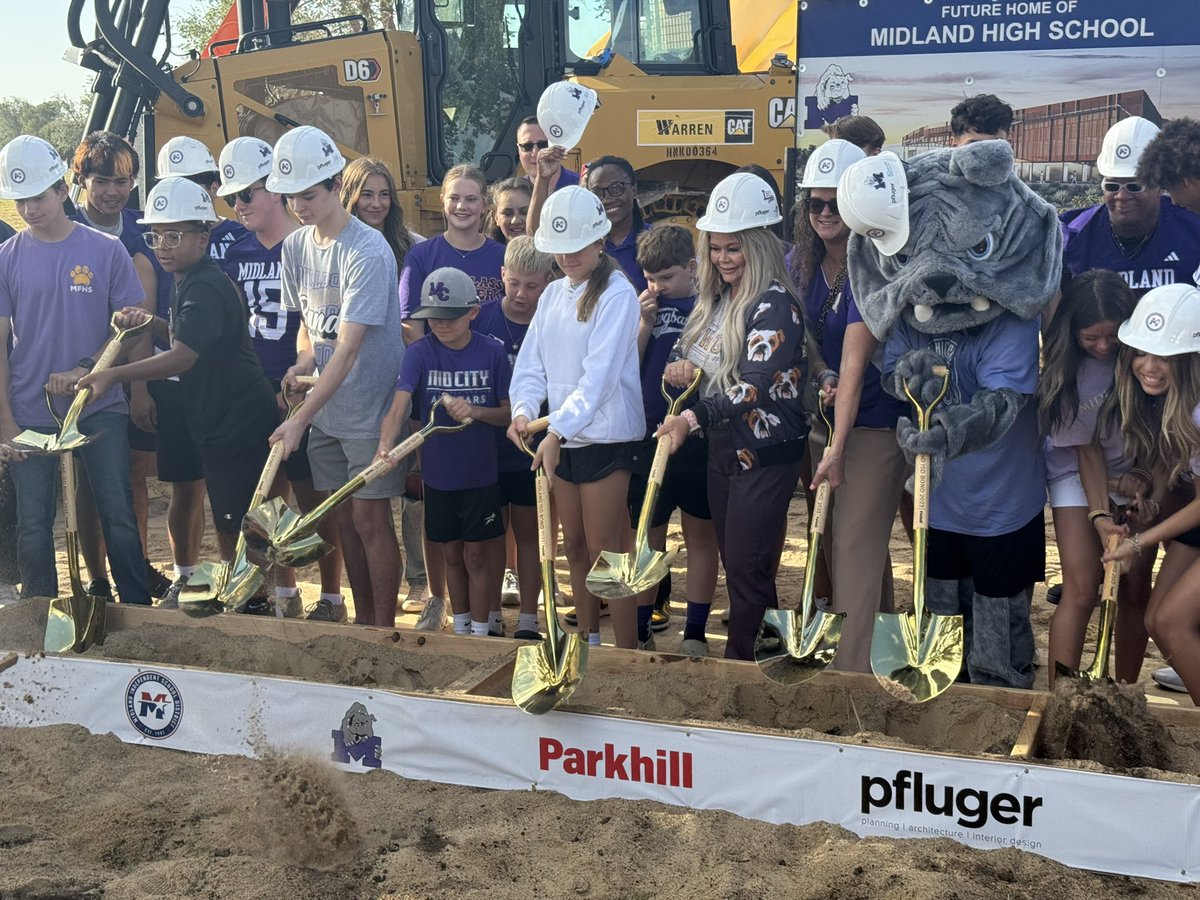 Exciting day today for the future of Midland High &amp; our students!! 💜💛🤍