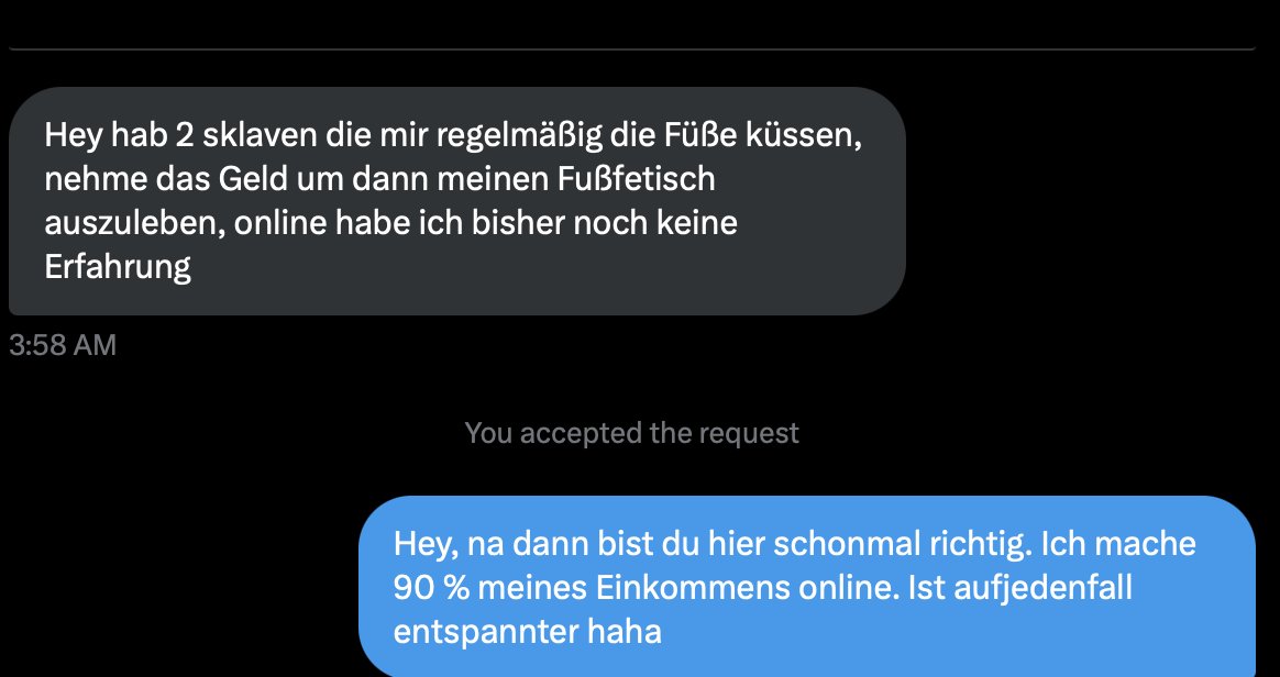 FindomCoach's tweet photo. und der nächste der die Chance erkennt endlich mit dem Business zu starten und fett kohle zu machen als Master um es dann für seinen Fetisch auszugeben !

Ihr seid alle willkommen in meinen DMs https://t.co/WsugL1anOJ
