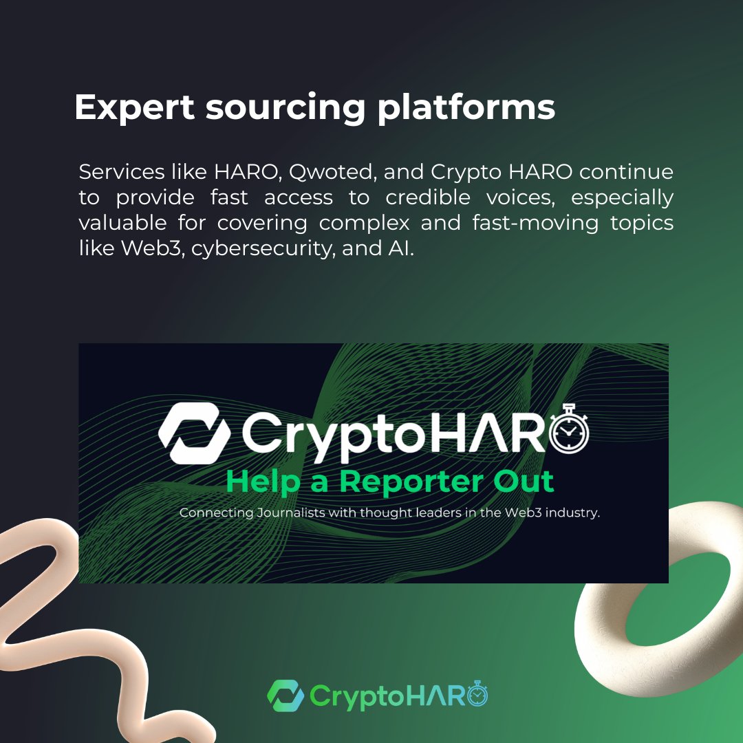 Crypto_Haro's tweet photo. While there's no single "most important" tool, the combination of speed, credibility, and technical literacy is now core to the journalist's workflow.

What tools do you rely on or see gaining traction in your work with the media? https://t.co/Gn0Wc64UMn