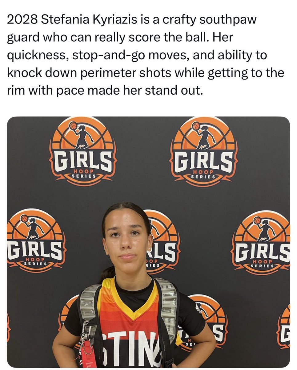 2028 guard Stefania Kyriazis