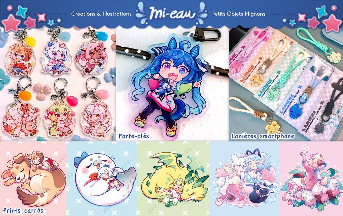 Here's an overview of what you'll find on my Japan Expo booth! 
I'll be VERY easy to find this year, I'm on the main alley, right after the entrance Torii gate ⛩️ 
🔹R693 Hall 6🔹