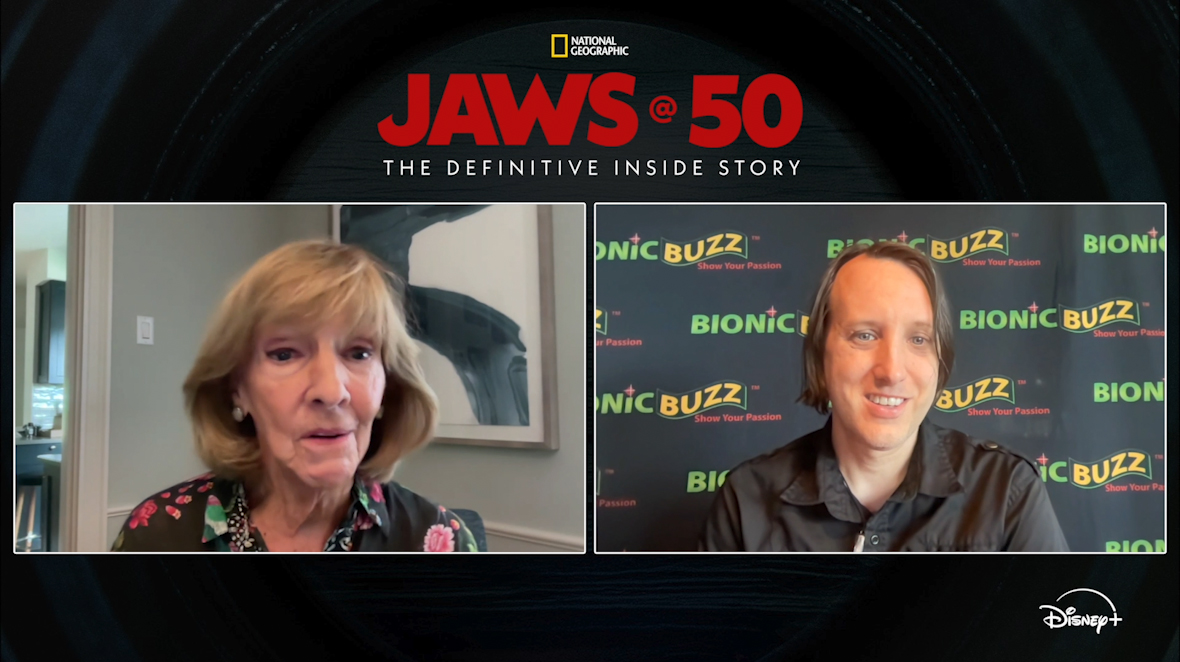 #BionicBuzz® interviewed #WendyBenchley over Zoom—executive producer of #NationalGeographic’s upcoming #documentary Inside Jaws @ 50: The Definitive Story, ocean activist, and widow of Jaws author and co-screenwriter Peter Benchley. - #NatGeo celebrates the 50th Anniversary of