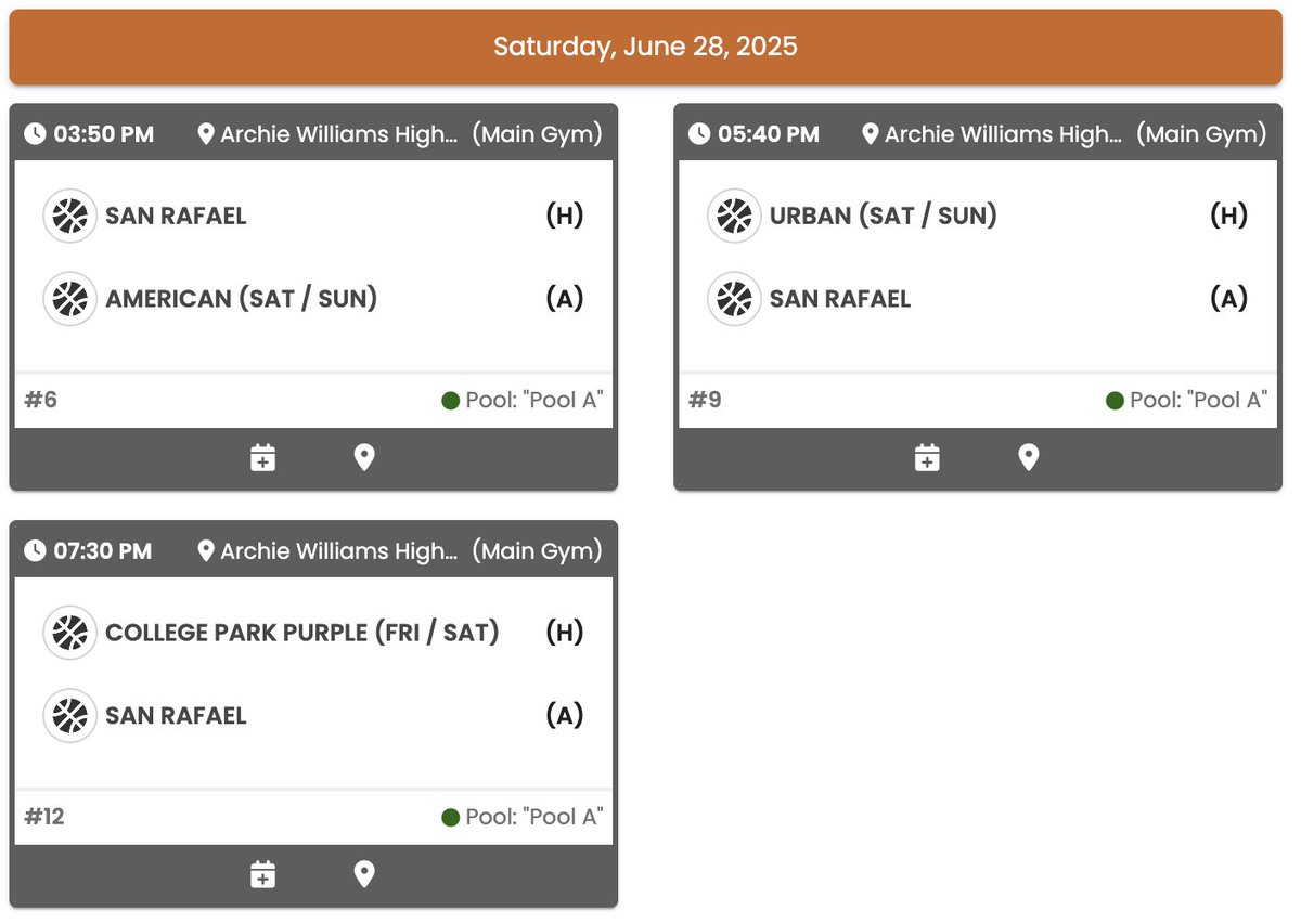 Good news! The Dawgs have three (!!!) games this afternoon, and they're all at Archie Williams HS. Stay local, grab a seat on the bleachers and watch some hoops. What's better than that?