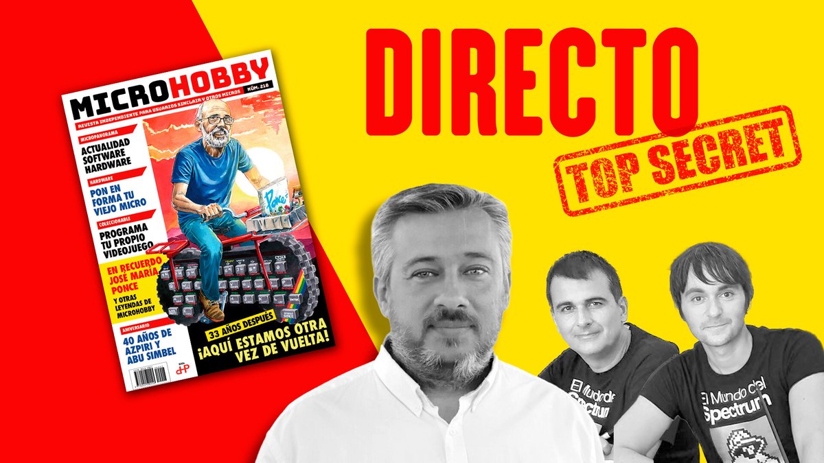 Esta noche te esperamos en DIRECTO 🔴
Con José Luis Sanz, nos contará todas las novedades de la nueva MICROHOBBY.
Pásate a las 22:00 y haz tus preguntas en directo.
elmundodelspectrum.com/directo-todo-s…
#MicroHobby #Directo #Spectrum #Amstrad #MSX #Commodore