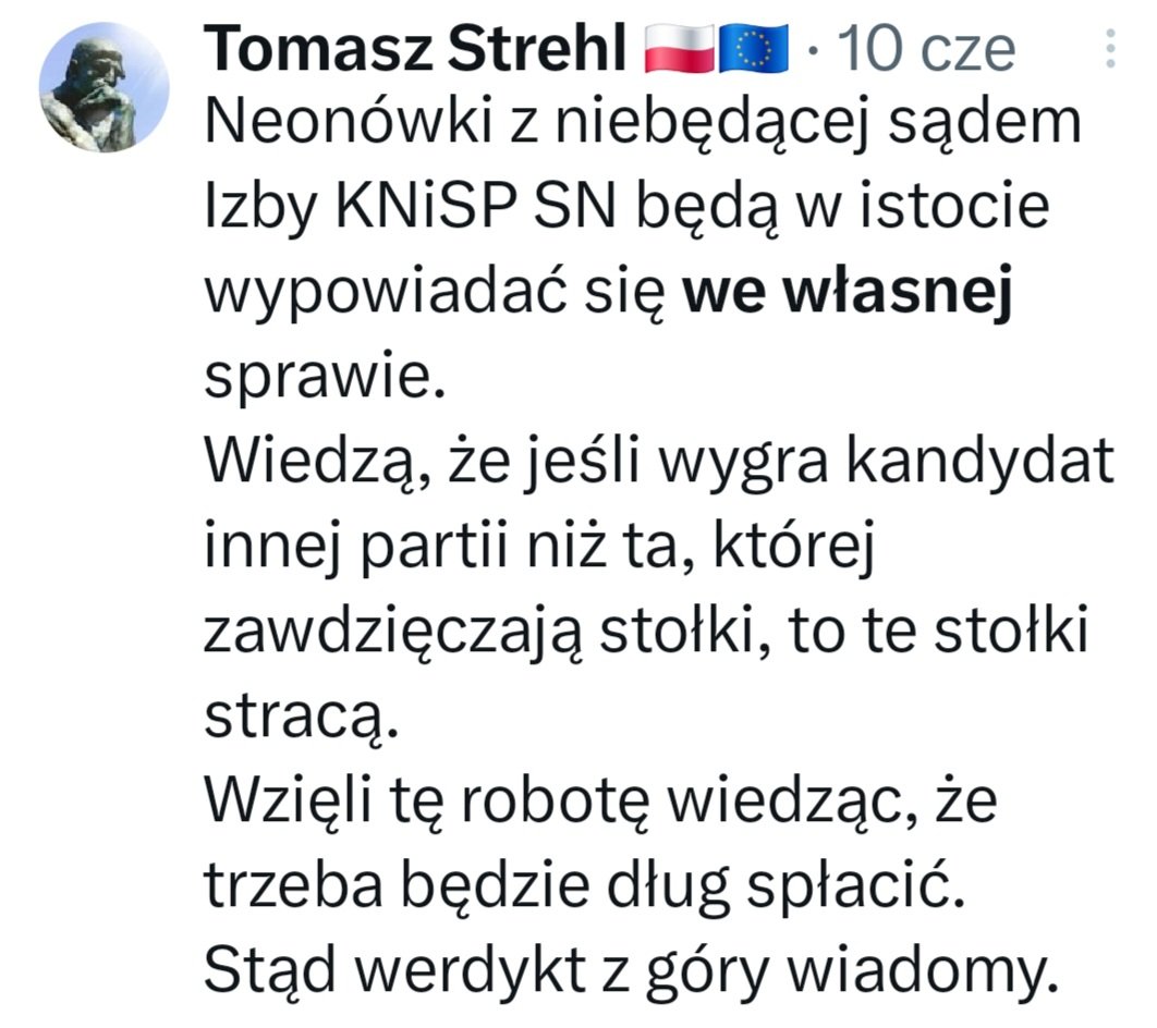 Pani Manowska raczyła dziś potwierdzić coś o czym pisałem już dwa tygodnie temu. Taki de facto był cel pisowskiej 'reformy' SN.