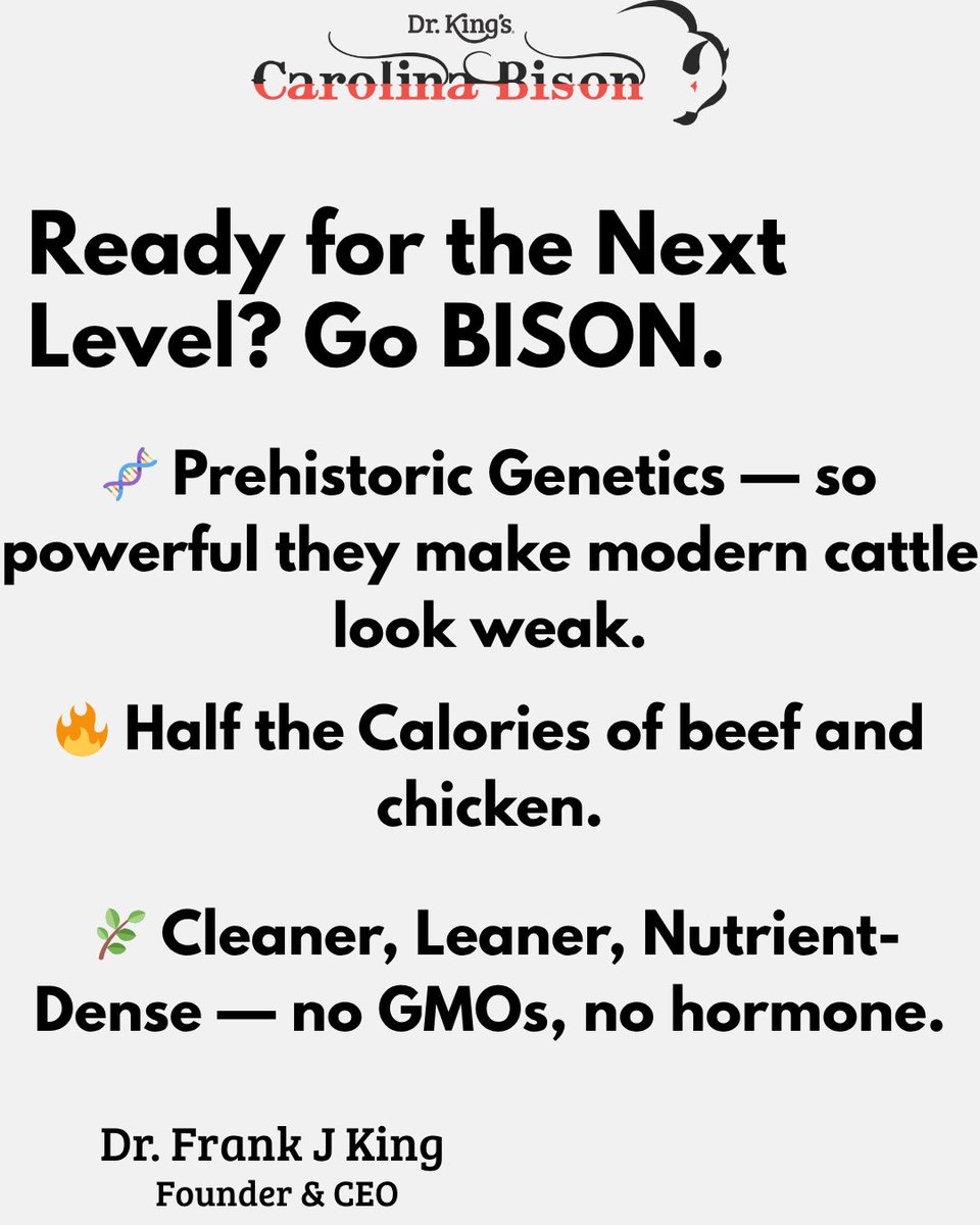 carolinabison's tweet photo. 🌱 Just because it’s “grass-fed” doesn’t mean it’s clean.
In the U.S., most pastures are sprayed with chemical fertilizers, pesticides, and GMO-laced grasses — meaning the animals absorb those toxins… and then you do. https://t.co/DVLjYm0Kph