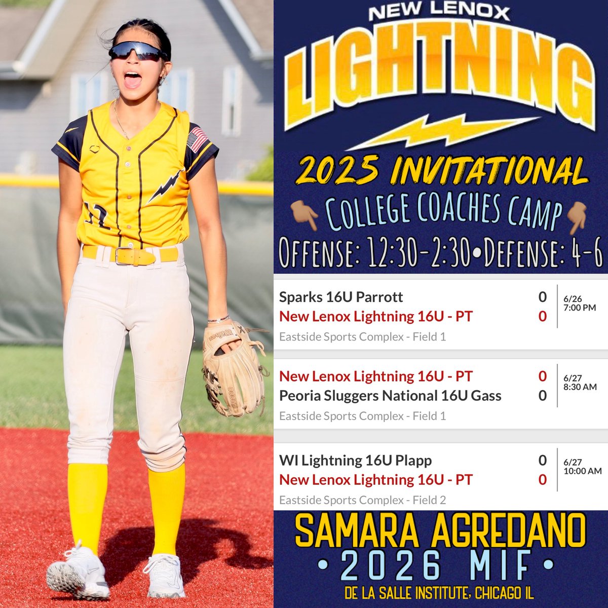 Samara Agredano (@mar_agredano) on Twitter photo Starting today in St. Charles, IL⚡️can’t wait to work w/<a href="/LUCCoachAbbott/">Alicia Abbott</a> <a href="/SBCoachG/">CoachGleason</a> <a href="/lizjagielski/">Elizabeth Jagielski</a> <a href="/CoachKennedy5/">CoachKennedy</a> <a href="/CoachSorden/">Ben Sorden</a> <a href="/SXUsoftball/">SXU Softball</a> <a href="/cierra_taylor16/">Cierra Taylor</a> <a href="/JoeKinsella66/">Coach Joe Kinsella</a> <a href="/skubuske/">Sara Kubuske</a> <a href="/LenoxPt/">New Lenox Lightning 16U PT</a> <a href="/NLL18UGold/">New Lenox Lightning 18U Gold</a> <a href="/DirectRecruits/">Direct Recruits</a> <a href="/tagupSoftball/">tagup</a> Starting today in St. Charles, IL⚡️can’t wait to work w/<a href="/LUCCoachAbbott/">Alicia Abbott</a> <a href="/SBCoachG/">CoachGleason</a> <a href="/lizjagielski/">Elizabeth Jagielski</a> <a href="/CoachKennedy5/">CoachKennedy</a> <a href="/CoachSorden/">Ben Sorden</a> <a href="/SXUsoftball/">SXU Softball</a> <a href="/cierra_taylor16/">Cierra Taylor</a> <a href="/JoeKinsella66/">Coach Joe Kinsella</a> <a href="/skubuske/">Sara Kubuske</a> <a href="/LenoxPt/">New Lenox Lightning 16U PT</a> <a href="/NLL18UGold/">New Lenox Lightning 18U Gold</a> <a href="/DirectRecruits/">Direct Recruits</a> <a href="/tagupSoftball/">tagup</a>