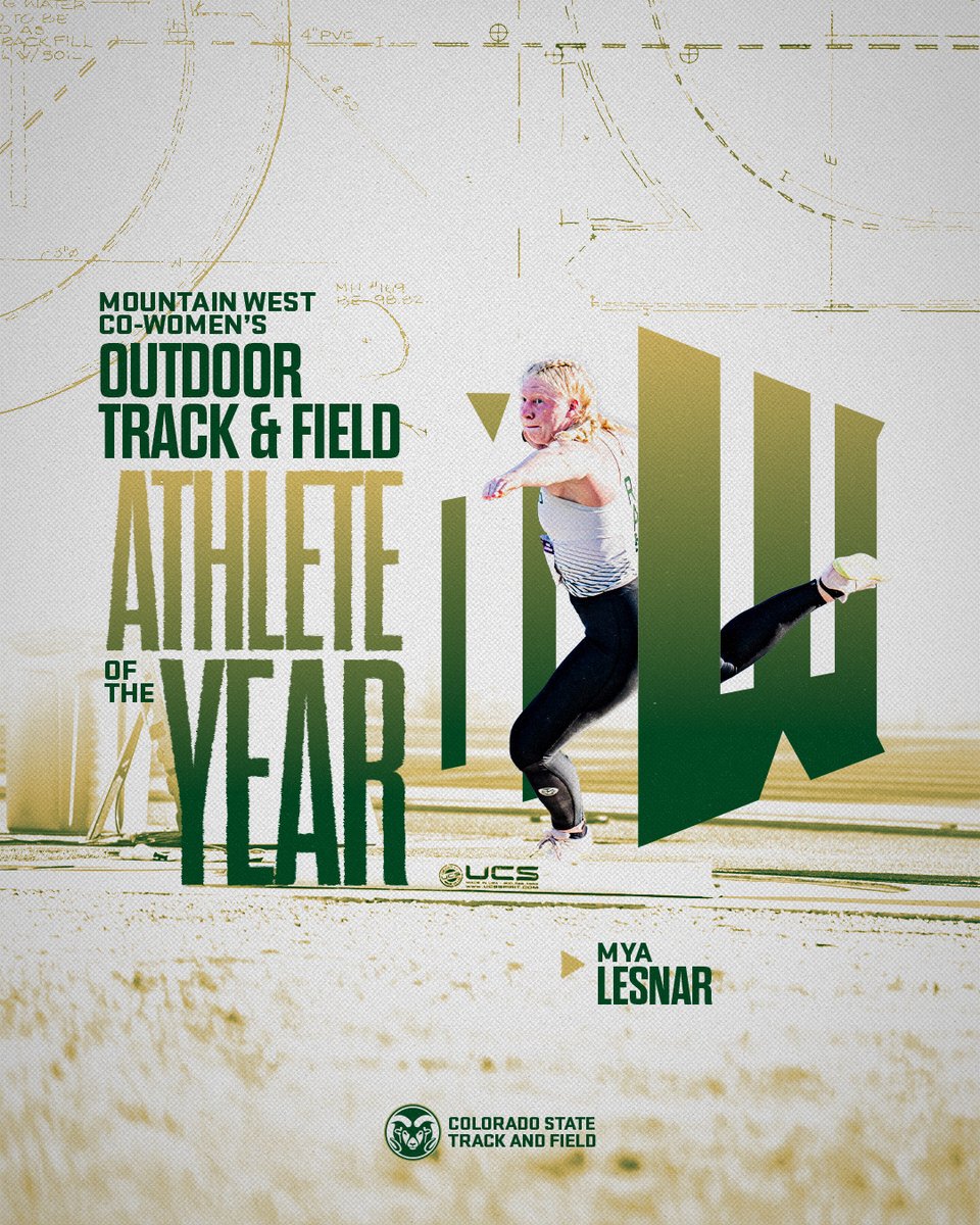 CSUTrackFieldXC's tweet image. She's Like That 💪
Mya Lesnar has been named a @MountainWest Co-Women's Outdoor T&F Athlete of the Year 🏆
📝 csura.ms/4elSNFf
#Relentless x #CSURams