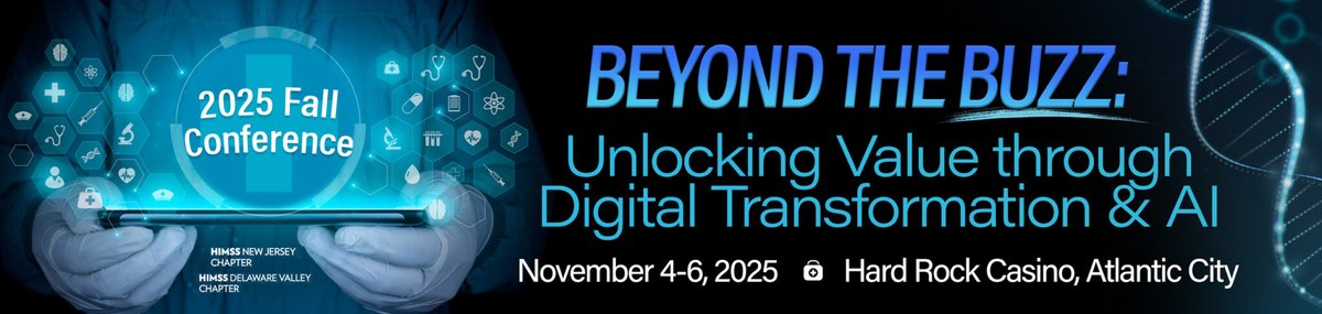 The call for speakers for the NJDVHIMSS Fall Conference is now open!

Join us this November in Atlantic City to share your insights with #healthcare IT leaders.

Spots are limited — apply now: njdvhimssevent.com/2025-call-for-…

#HIMSS #HealthIT #DigitalHealth #AIinHealthcare