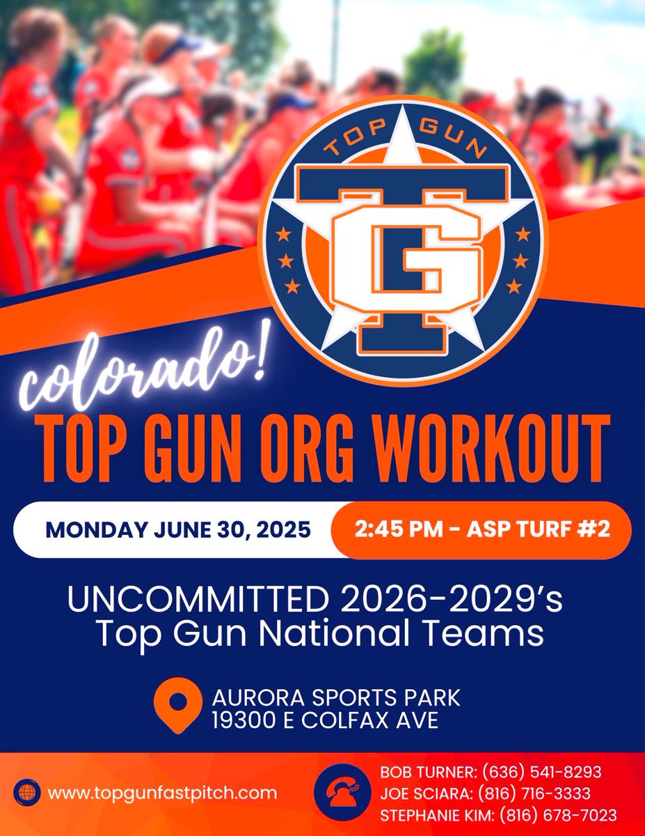 Sophie corbitt (@sophiecorbitt) on Twitter photo Come check us out at our workout!
<a href="/TCSFastpitch/">TC Fastpitch</a> <a href="/TGA_Turner/">Top Gun National 18U</a> <a href="/TG_14_National/">Top Gun 14 National</a> <a href="/BTurner_75/">Bob Turner</a> <a href="/WesleyBenwa/">Wes Bennett</a> Come check us out at our workout!
<a href="/TCSFastpitch/">TC Fastpitch</a> <a href="/TGA_Turner/">Top Gun National 18U</a> <a href="/TG_14_National/">Top Gun 14 National</a> <a href="/BTurner_75/">Bob Turner</a> <a href="/WesleyBenwa/">Wes Bennett</a>