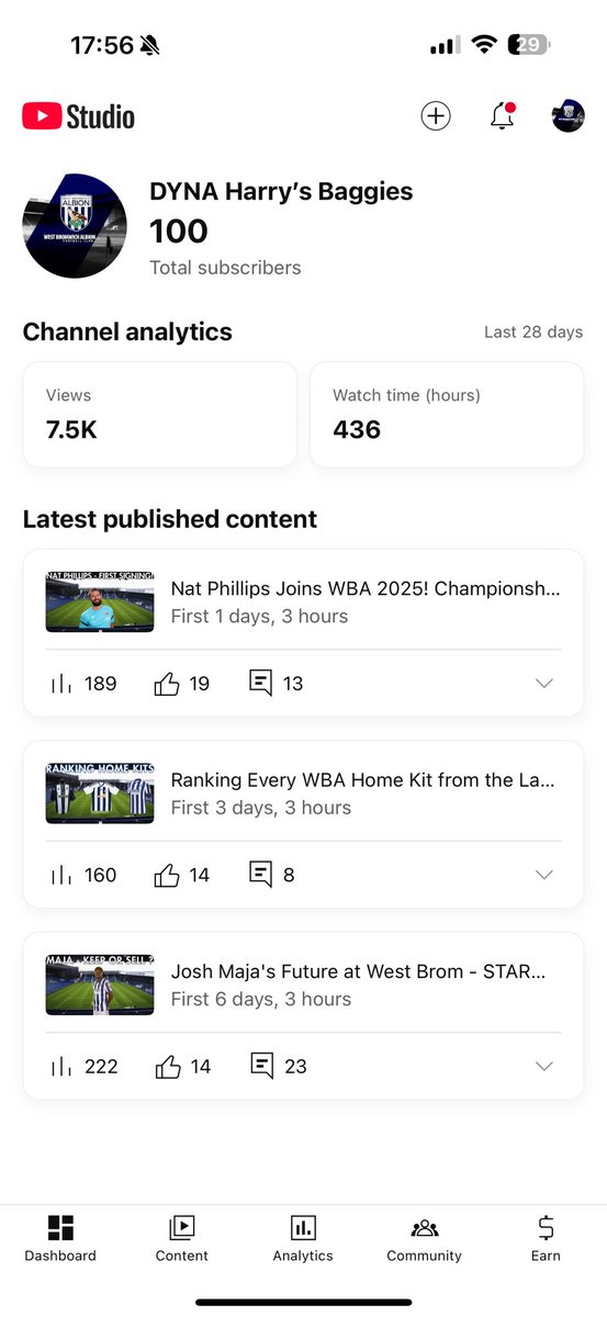 DynaWBA's tweet image. WOW 100 Subs in less than 2 weeks of running the channel - thank you to each and everyone of you, let’s keep going to that 1k mark
#WBA #wba #westbrom