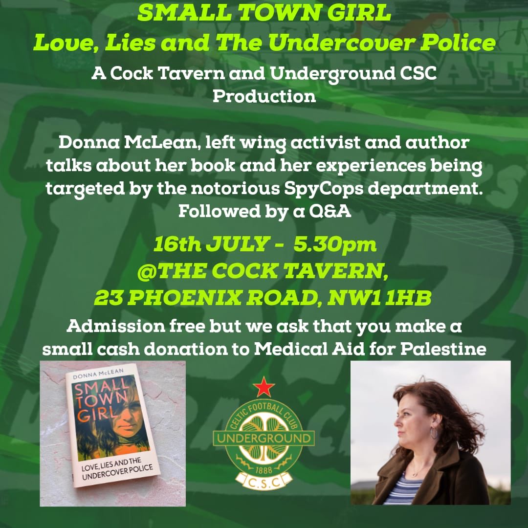 Underground CSC (@csc_underground) on Twitter photo London Comrades
Were delighted to have left wing activist, comrade and author coming to The Cock Tavern to talk about her book and experiences being exploited by the notorious undercover SkyCops department
Details on flyer
Give us a retweet troops
<a href="/Donna__McLean/">Donna McLean</a> London Comrades
Were delighted to have left wing activist, comrade and author coming to The Cock Tavern to talk about her book and experiences being exploited by the notorious undercover SkyCops department
Details on flyer
Give us a retweet troops
<a href="/Donna__McLean/">Donna McLean</a>