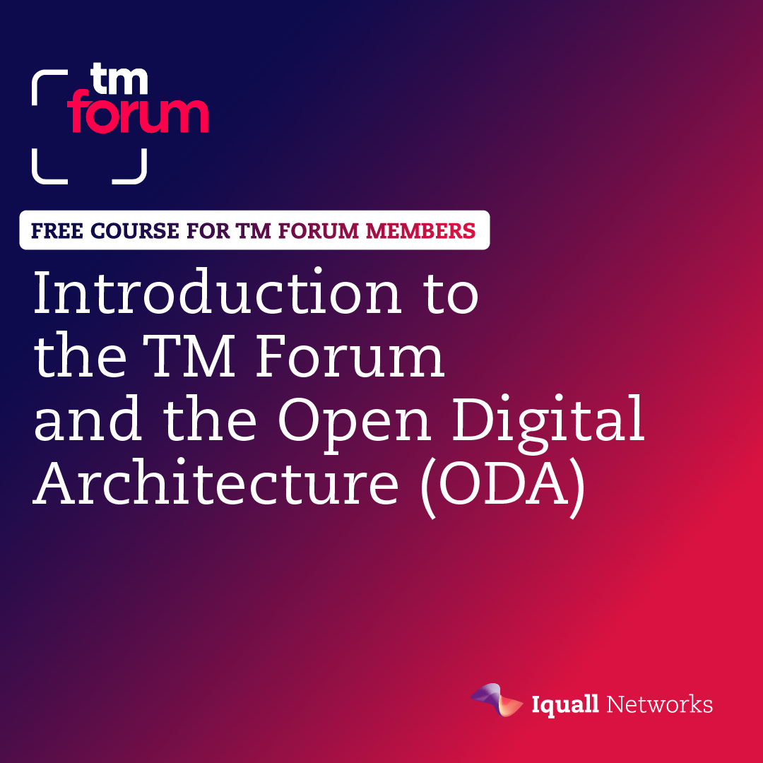Unlock Telco expertise! 
Iquall Networks shares a FREE 1-hr self-paced online course from @TMForumOrg: "Intro to Open Digital Architecture (ODA)". 
tmforum.org/learn/educatio…
 
#ODA #DigitalTransformation