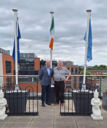 Fergal Mythen - Ambassador of Ireland to the UN (@irelandambun) on Twitter photo An honour to call in to Brú na bhFiann Veterans’ Centre in Dublin this week.
Great to meet with <a href="/defenceforces/">Óglaigh na hÉireann</a> veterans receiving the support of <a href="/OneFuchsia/">Óglaigh Náisiúnta na hÉireann (ONE)</a>, many of whom served in <a href="/UNPeacekeeping/">UN Peacekeeping</a> missions while on active duty. 🇮🇪🇺🇳 An honour to call in to Brú na bhFiann Veterans’ Centre in Dublin this week.
Great to meet with <a href="/defenceforces/">Óglaigh na hÉireann</a> veterans receiving the support of <a href="/OneFuchsia/">Óglaigh Náisiúnta na hÉireann (ONE)</a>, many of whom served in <a href="/UNPeacekeeping/">UN Peacekeeping</a> missions while on active duty. 🇮🇪🇺🇳