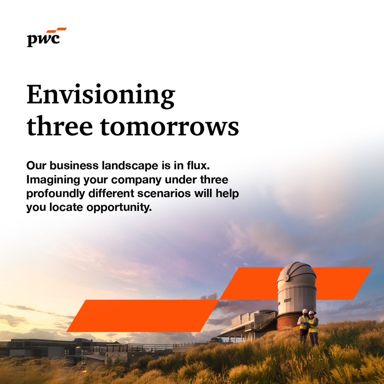 What will the world look like in 2035? 

To help leaders prepare, we’ve mapped out three plausible futures for 2035. 
Which one will unfold? And how can you lead through it? 

Find out here: pwc.to/4jG6HnL 
 
#ValueInMotion #AI #ClimateRisk