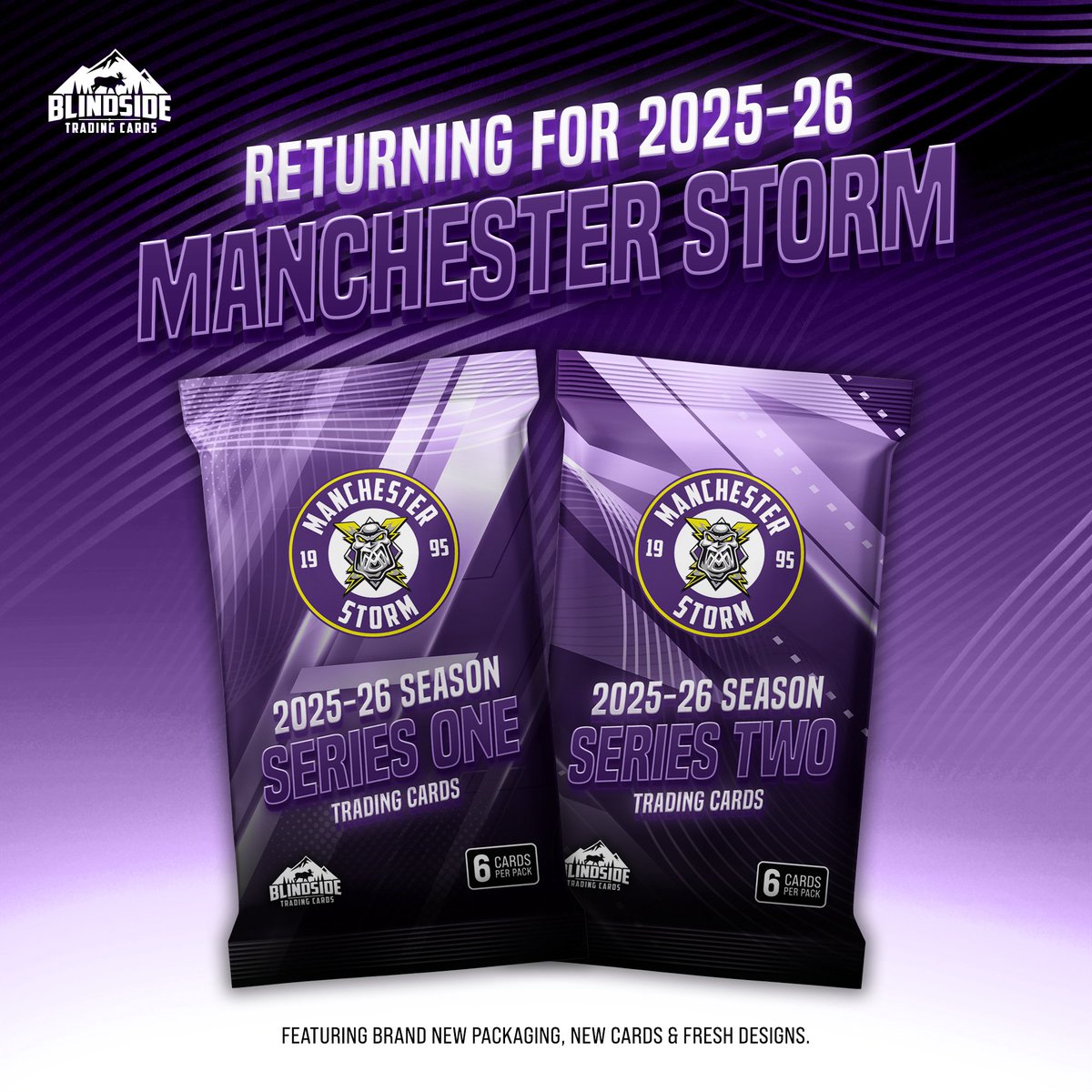 BSTradingCards's tweet image. ⛈️ Storm are locked in for 25/26! ⛈️
The Manchester Storm are next up on the list of teams with Blindside for the 2025/26 season!
Plenty to look forward to in the coming season’s cards!
Don’t forget to get your hands on the 2024/25 series two cards here 👉…