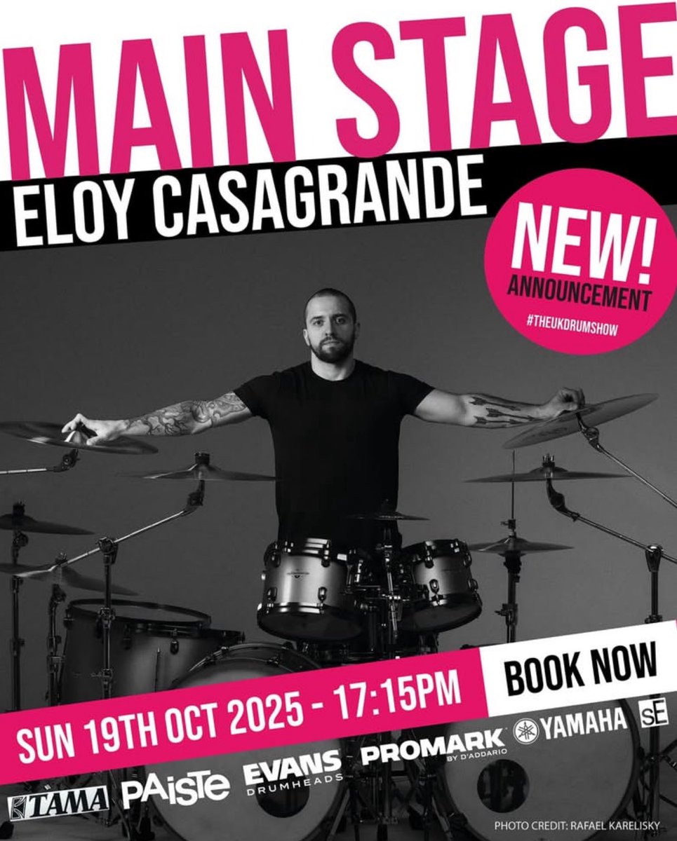 The UK Drum Show (@theukdrumshow) on Twitter photo ‘I’ll be at The UK Drum Show this year. See you there.
October 19, 2025. The UK Drum Show’
<a href="/eloycasagrandee/">Eloy Casagrande</a> ‘I’ll be at The UK Drum Show this year. See you there.
October 19, 2025. The UK Drum Show’
<a href="/eloycasagrandee/">Eloy Casagrande</a>