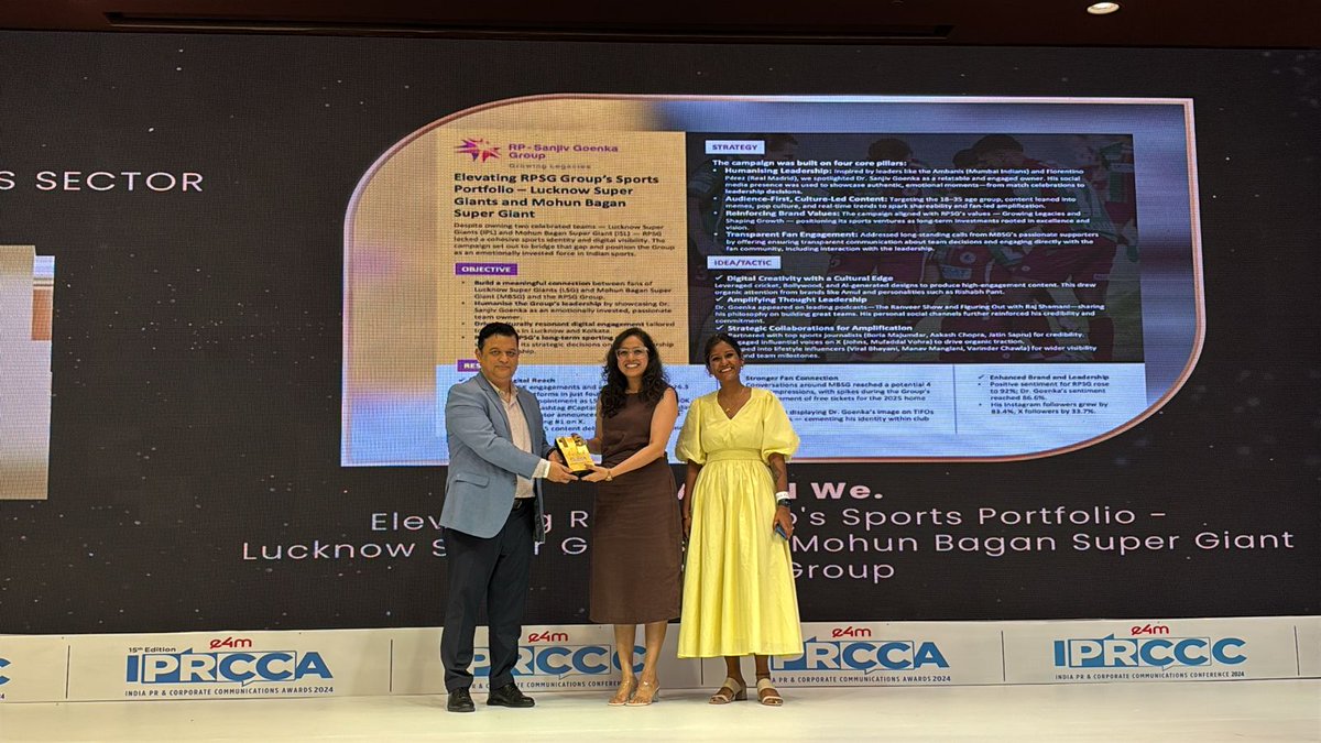 e4mevents's tweet photo. 🌟 Congratulations to all the changemakers redefining the communication landscape! 

Category : Sports Sector
Winners : @rpsggroup @avianWE

#e4mIPRCCA #e4mPRCorpComm #e4mevents #e4mprawards https://t.co/uOFJDfYzr5