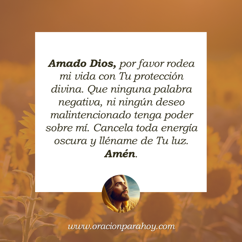 OracionParaHoy's tweet photo. ORACIÓN DE PROTECCIÓN CONTRA LA ENVIDIA Y LA MALDAD: Señor, te pido que ninguna mala intención me alcance. Aleja de mi vida la envidia, la traición y toda energía oscura. Que donde yo esté, reinen tu paz y tu bendición.

Haz esta oración en: https://t.co/Kb1nQVOjsY ✨