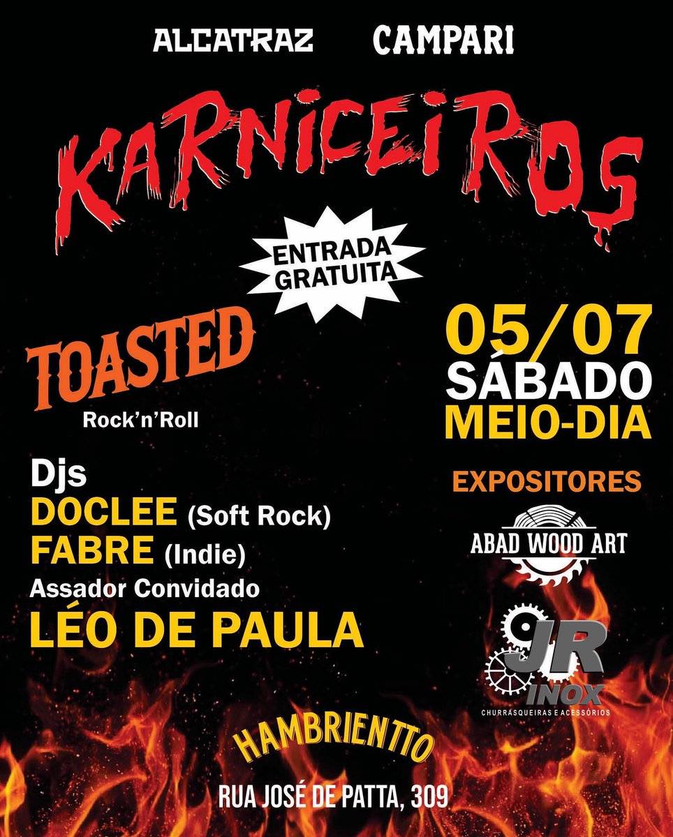 Sábado que vem tem Karniceiros aqui na Hambri! 🤘🔥