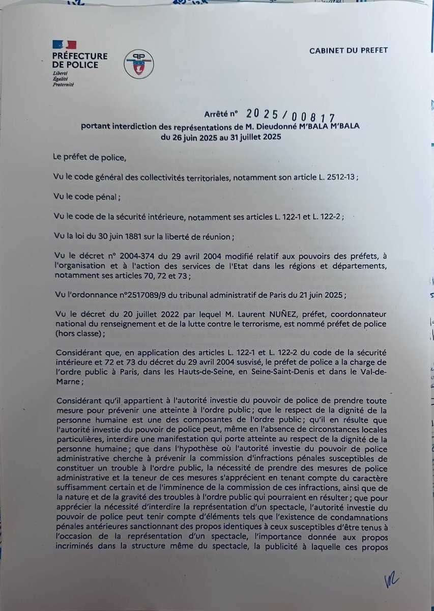 MbalaDieudo's tweet image. Deux arrêtés en une journée !! Un record du monde!! Ils n’ont toujours pas compris que ce qui est excessif devient dérisoire… Réservez vite vos places j’arrive, demain Bourg en B,samedi Geneve, dimanche Nancy. Il n’auront pas ma haine, je leur pardonne 🙏🏾 dieudosphere.com