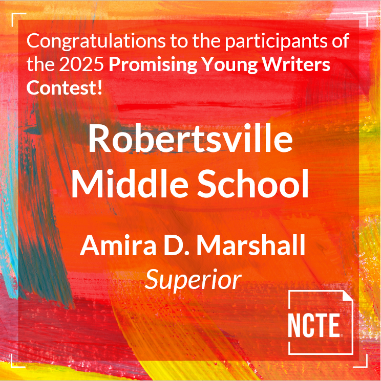 📝Congrats to rising ORHS freshman Amira D. Marshall for achieving a Superior ranking in the 2025 PYW Contest for 8th grade students sponsored by NCTE! 🏆I am so proud of her hard work. ORHS English department, here she comes! <a href="/RMSortn/">Robertsville Middle</a> <a href="/ORSchools/">Oak Ridge Schools</a> #PromisingYoungWriters <a href="/ncte/">National Council of Teachers of English (NCTE)</a>