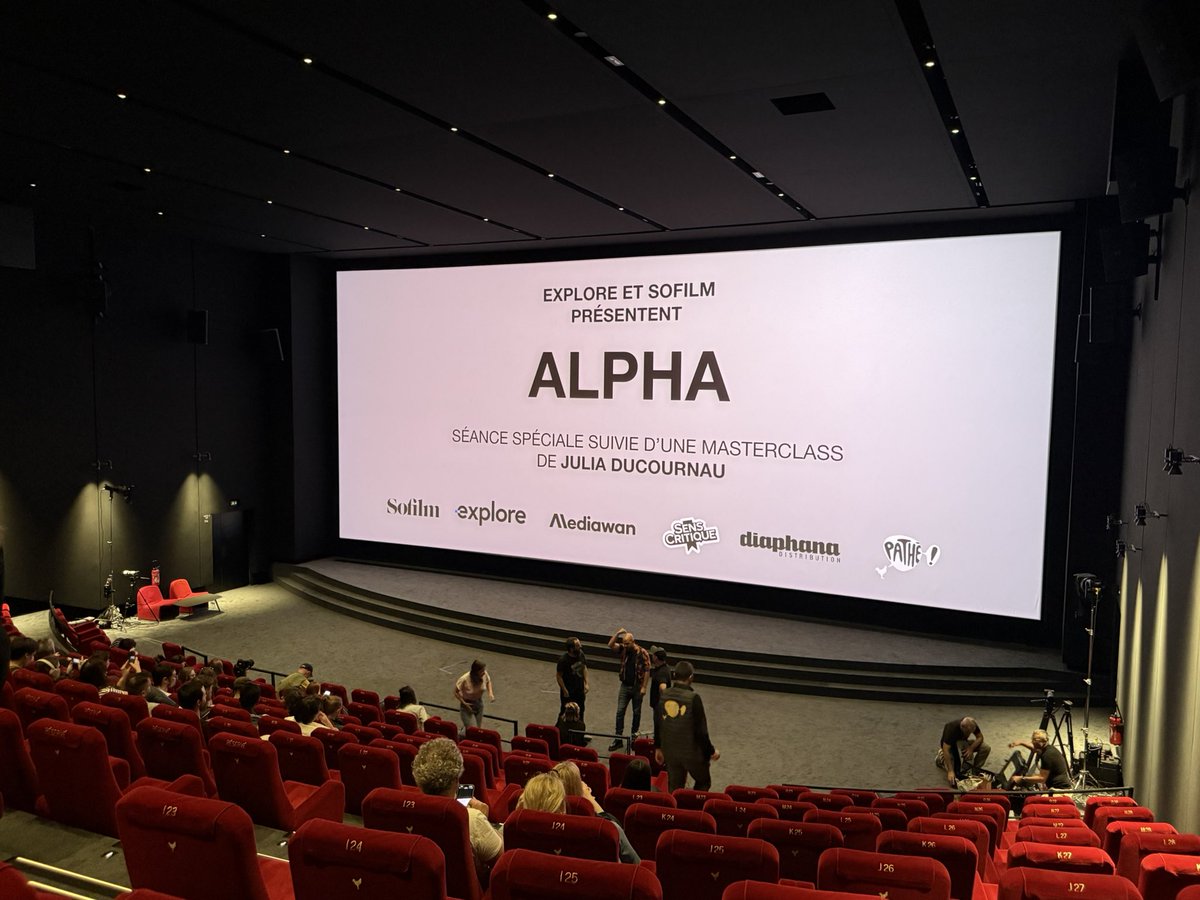 En place , au Pathé Palace , pour la séance spéciale du film
#Alpha suivie d’une masterclass de Julia Ducournau …