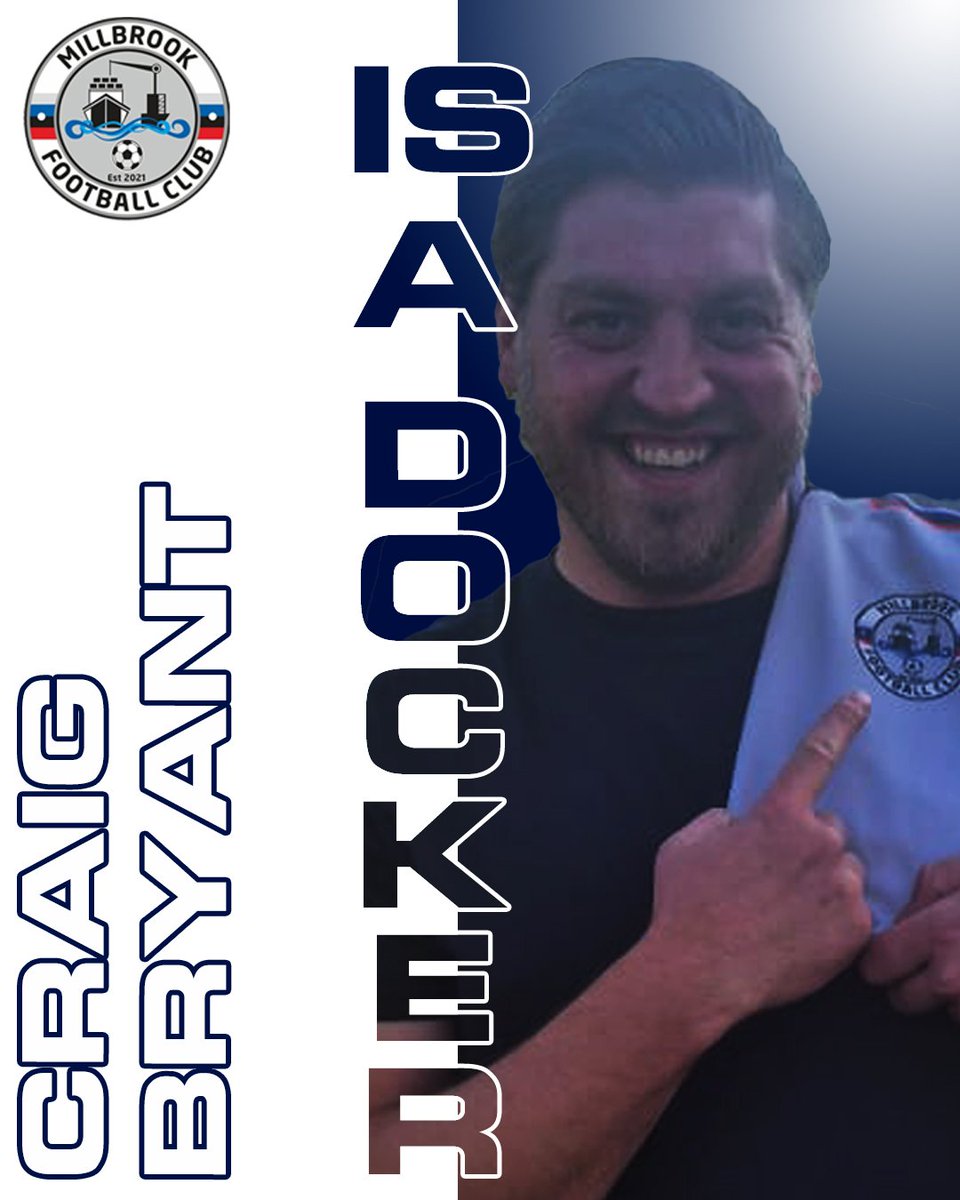 Millbrook FC (@millbrook_fc) on Twitter photo π¨π NEW SIGNING ππ¨
<a href="/CraigoBryant8/">Craig Bryant</a> welcome to Millbrook FC
Upthedockers ποΈ π¨π NEW SIGNING ππ¨
<a href="/CraigoBryant8/">Craig Bryant</a> welcome to Millbrook FC
Upthedockers ποΈ