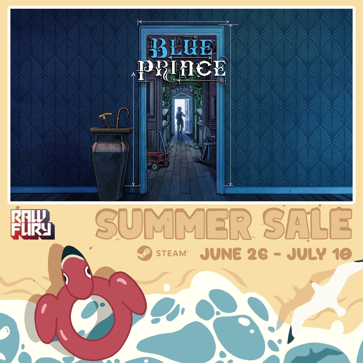 The Steam Summer Sale is live now and Blue Prince is 15% off until 10 July!   

store.steampowered.com/app/1569580/Bl…