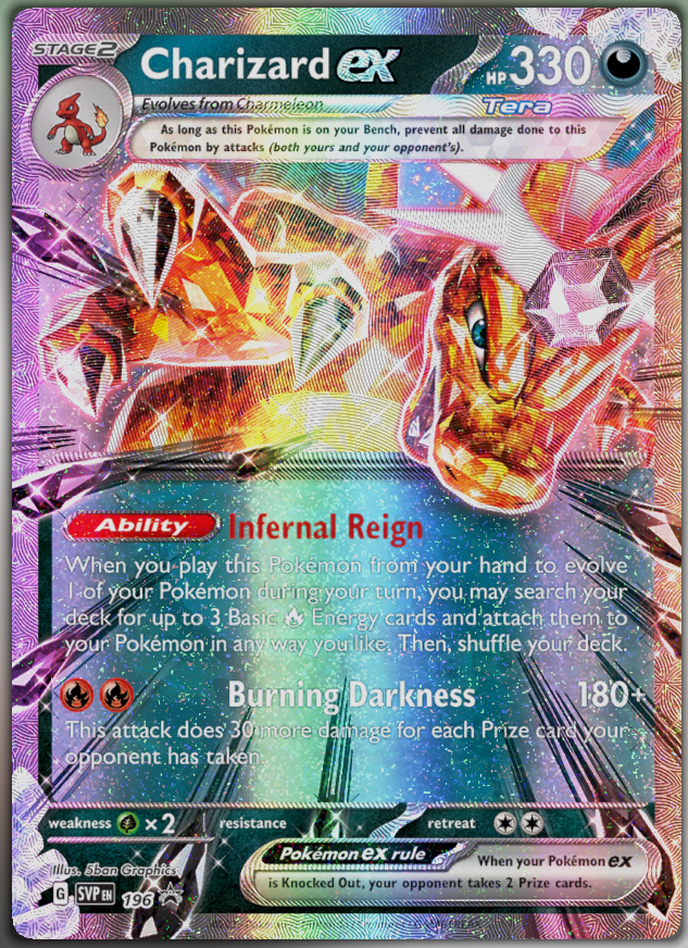 New Charizard ex and Team Rocket's Mewtwo ex arts on Pokemon TCG Live,  available to craft for 600 Trade Credits each:
