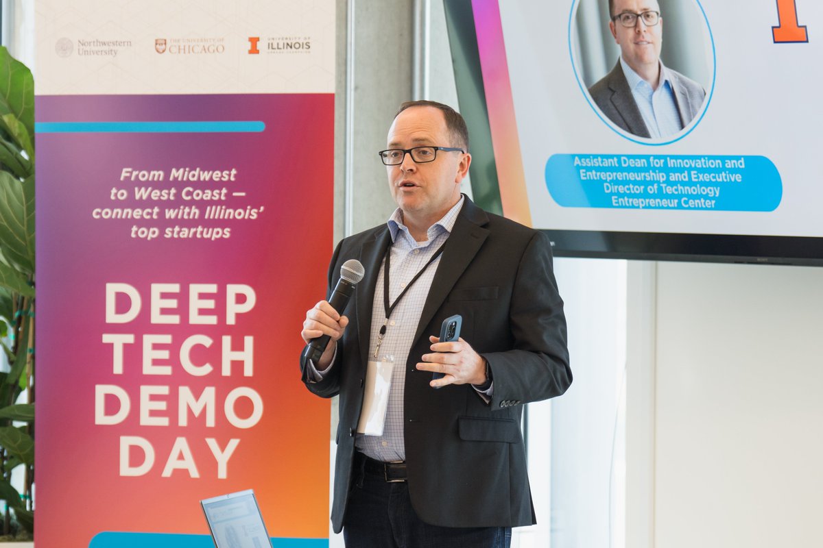 TEC (@tecenter) on Twitter photo Seven world-class deep tech startups from <a href="/UofIllinois/">University of Illinois</a> joined forces with <a href="/UChicago/">The University of Chicago</a> and <a href="/NorthwesternU/">Northwestern</a> teams to showcase breakthrough technologies to leading venture capitalists in Silicon Valley.
chicagobusiness.com/technology/uch… Seven world-class deep tech startups from <a href="/UofIllinois/">University of Illinois</a> joined forces with <a href="/UChicago/">The University of Chicago</a> and <a href="/NorthwesternU/">Northwestern</a> teams to showcase breakthrough technologies to leading venture capitalists in Silicon Valley.
chicagobusiness.com/technology/uch…