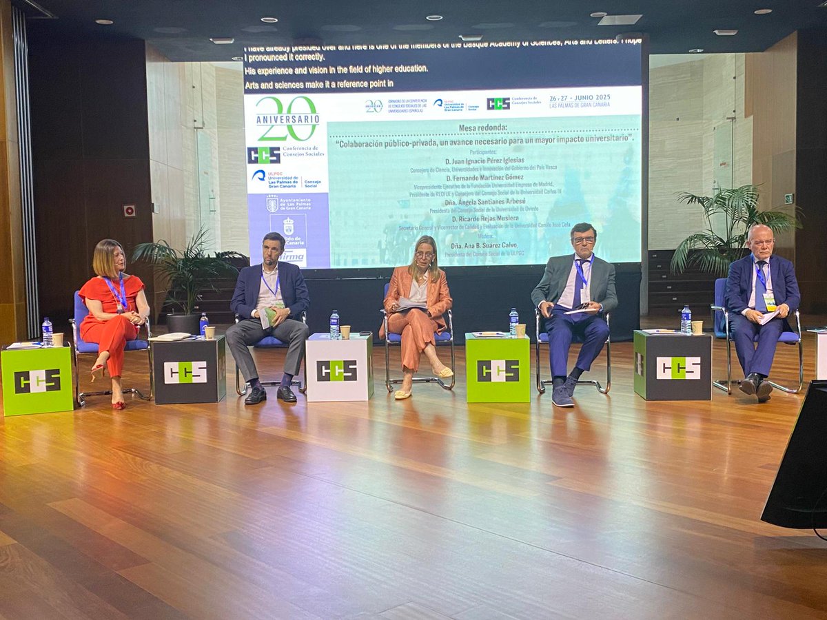 🤗 La jornada sigue con la mesa “Colaboración público-privada, un avance necesario para un mayor impacto universitario”, de la mano de: